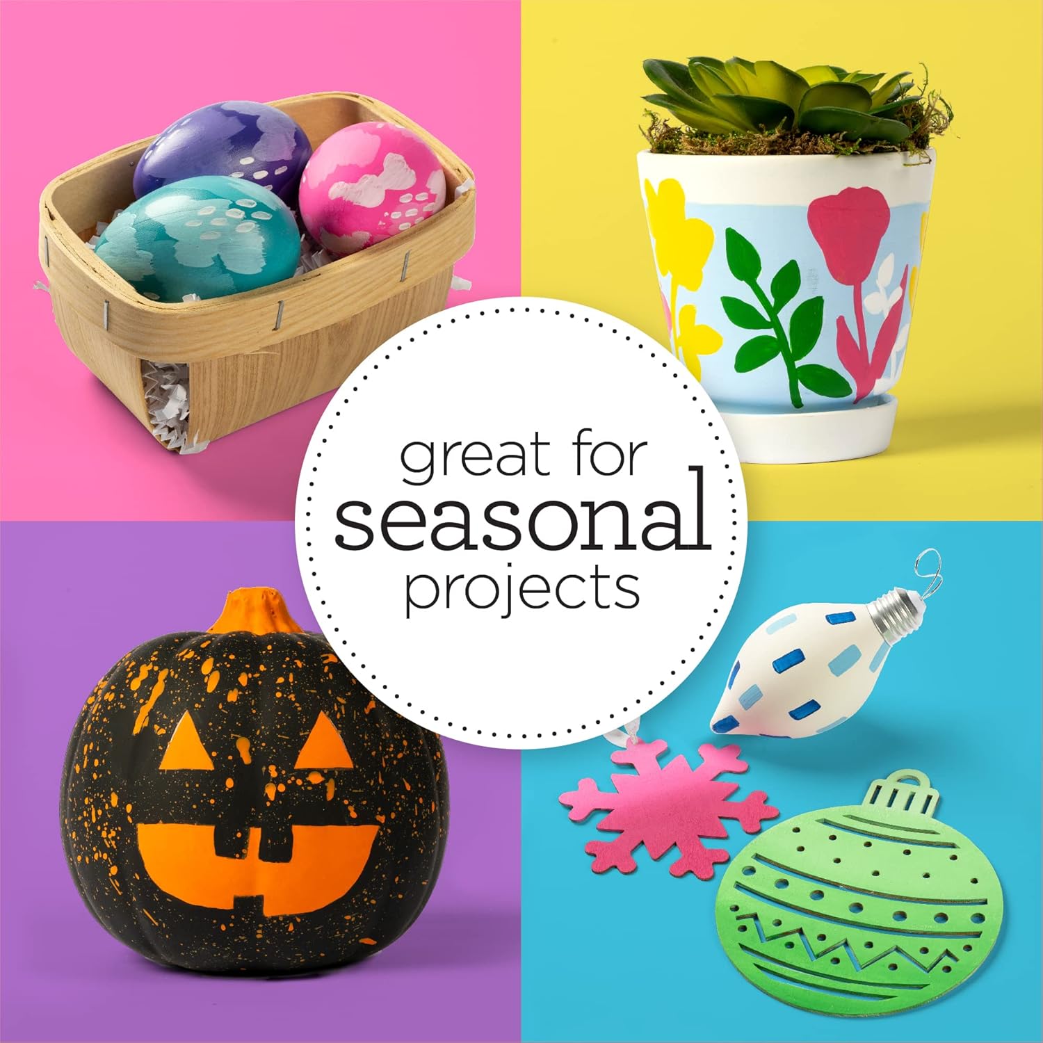 Apple Barrel Acrylic Paint in Assorted Colors (2 oz), 21465, Candy Pink 24hrsmart